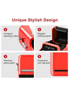 NIIMBOT B21 Bluetooth Label Maker Inkless Label Printer with 1 Roll 50*30mm White Label Sticker, Portable Thermal Label Maker with 20-50mm Print Width, Great for Clothing, Address, Business, Supermarket,  Retail Store Printing Barcods, Red  - Image 4