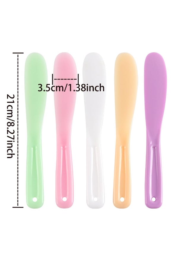 BFLCTTBD 10 Pcs Plastic Cosmetic Spatula Large Skin Spatula Makeup Cosmetic Mask Spatula Reusable Cosmetic Spoon Mixing DIY Mask Tool - Image 4