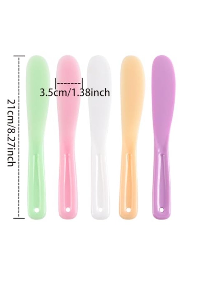 BFLCTTBD 10 Pcs Plastic Cosmetic Spatula Large Skin Spatula Makeup Cosmetic Mask Spatula Reusable Cosmetic Spoon Mixing DIY Mask Tool - Image 3