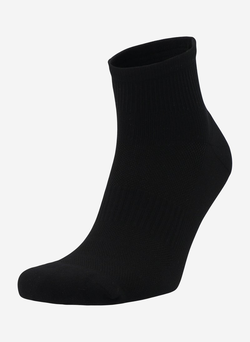 Demix Running Socks (1 Pair), Black, Lightweight & Breathable, Cushioning at Heel and Toe, Ideal for Sports & Running - Image 4