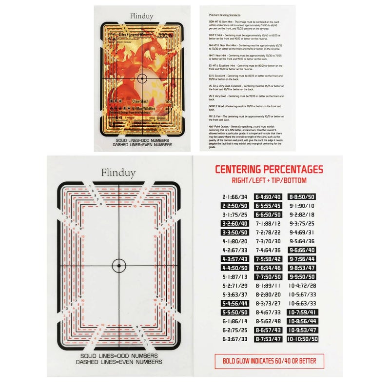 Flinduy Grading Tool for Pokemon Card Centered Grading Tool Card Grading Kit Centering Tool ka 01 - Image 2