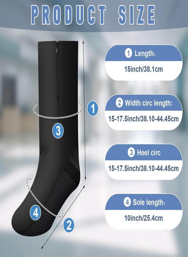Liitrsh 4 Pcs Non-slip Leg Cast Cover Cast Sock Cover for Foot Surgery Recovery Supplies Plaster Stocking Protective Below the Knee Leg Sleeve for Foot Men Women - Image 2