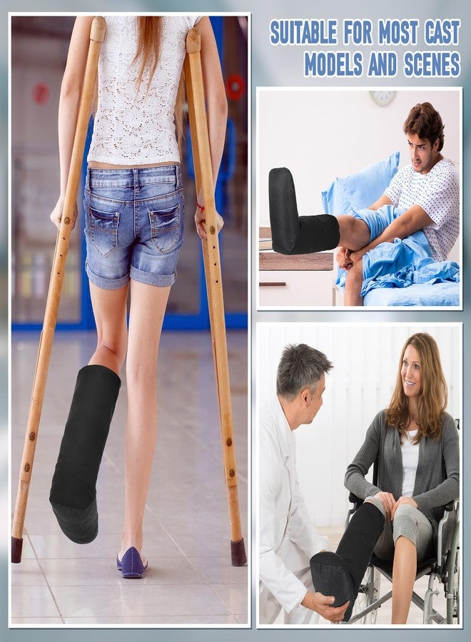 Liitrsh 4 Pcs Non-slip Leg Cast Cover Cast Sock Cover for Foot Surgery Recovery Supplies Plaster Stocking Protective Below the Knee Leg Sleeve for Foot Men Women - Image 4