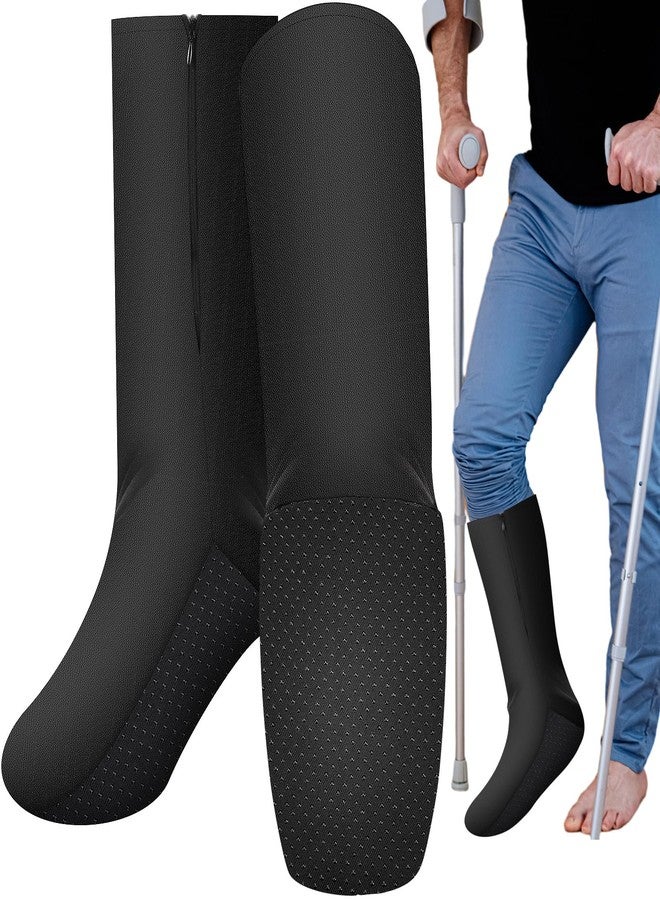 Liitrsh 4 Pcs Non-slip Leg Cast Cover Cast Sock Cover for Foot Surgery Recovery Supplies Plaster Stocking Protective Below the Knee Leg Sleeve for Foot Men Women - Image 1