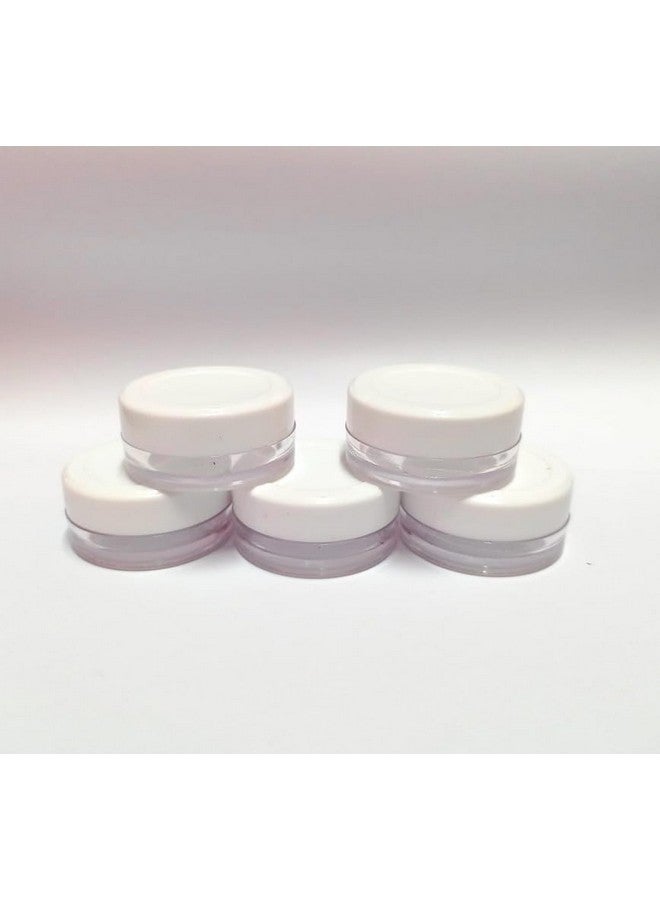 Shree MAHA Empty Acrylic san jar Transparent Cosmetic Container with Leakproof Inner lids for Lip Balms, Body Butters, Eyeshadow, Makeup & DIY Cosmetics Beauty jar (8 grm) (Pack of 50) - Image 3