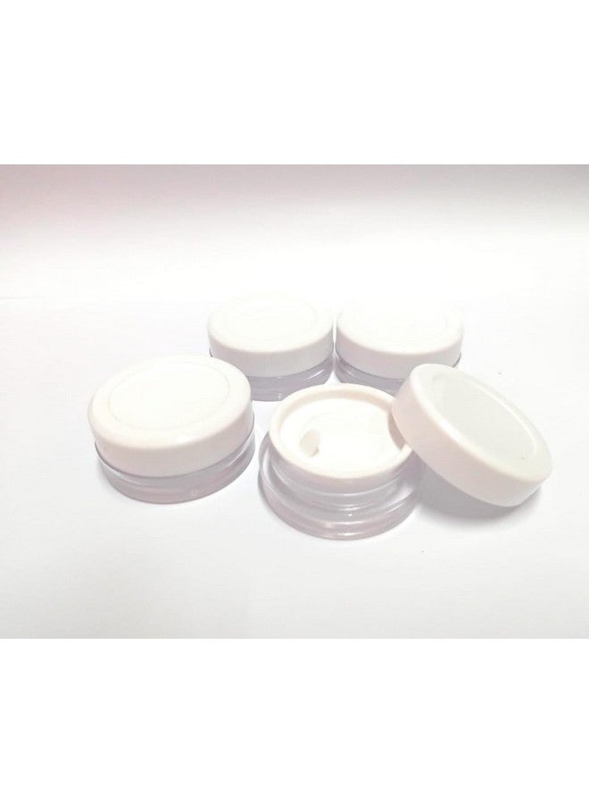 Shree MAHA Empty Acrylic san jar Transparent Cosmetic Container with Leakproof Inner lids for Lip Balms, Body Butters, Eyeshadow, Makeup & DIY Cosmetics Beauty jar (8 grm) (Pack of 50) - Image 4