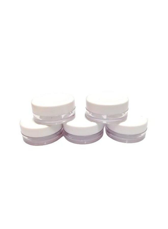 Shree MAHA Empty Acrylic san jar Transparent Cosmetic Container with Leakproof Inner lids for Lip Balms, Body Butters, Eyeshadow, Makeup & DIY Cosmetics Beauty jar (8 grm) (Pack of 50) - Image 1