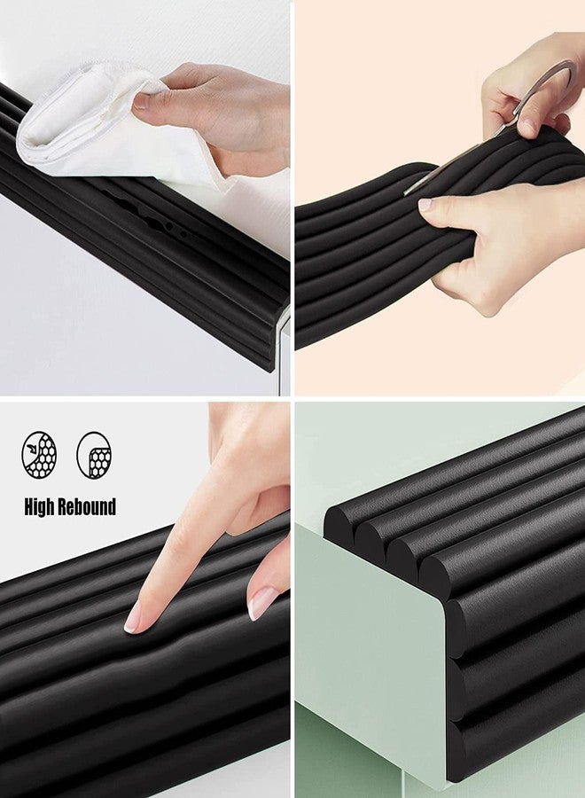 CEPLO Table Edge Safety Strip, Extra Soft Foam Protector for Baby & Kids, Furniture,Table,DeskTable Protection Strip Corner Guards for Furniture,Table Corner Protector 2 Meter (Black) - Image 4