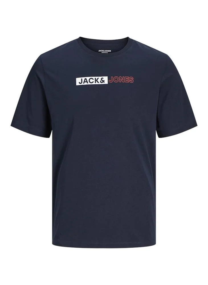 JACK & JONES Logo Regular Fit Crew Neck T-Shirt