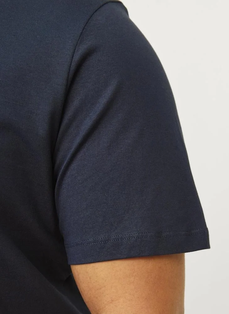 JACK & JONES  Plus Size Logo Regular Fit Crew Neck Plus size T-Shirt for Men | Best Price UAE