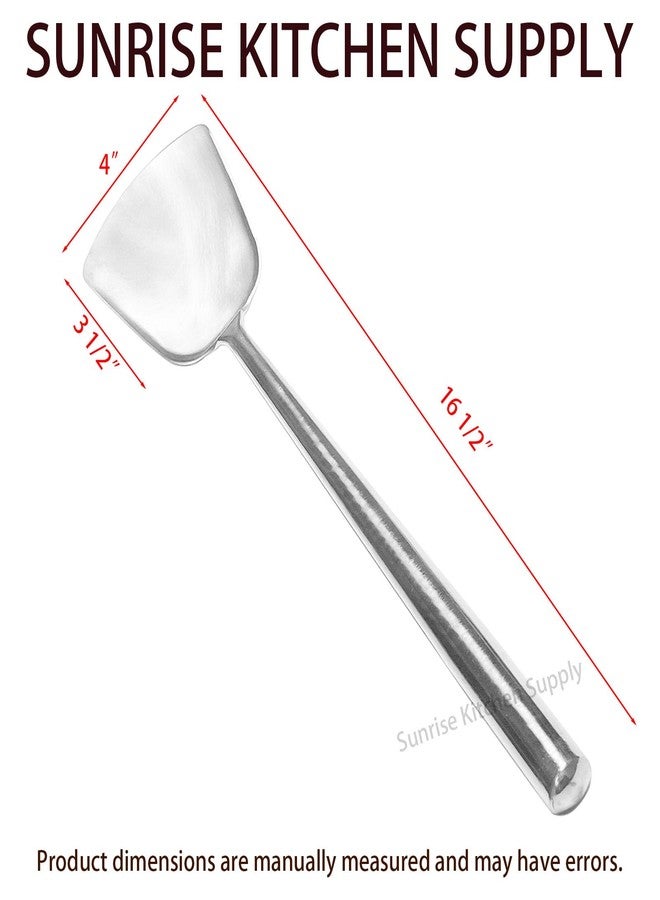 SUNRISE Kitchen Supply All Stainless Steel Wok Shovel #3 - Image 5