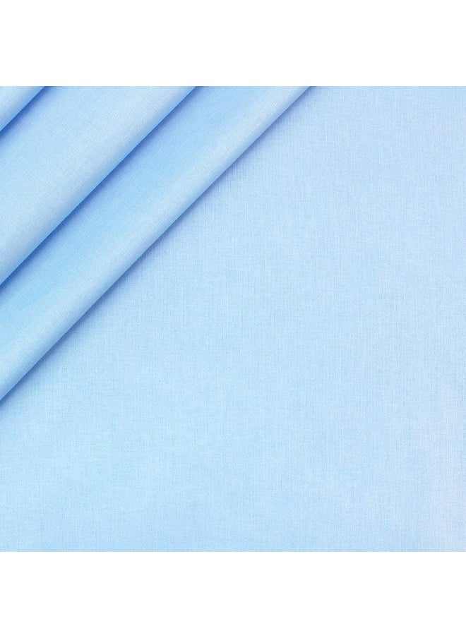 JewelOnPalette 100% Cotton Fabric, 45" Wide Soft Material for Cut by The Yard for Dress, Blouse, Shirt, Craft and Embroidery - Light Blue  - Image 3