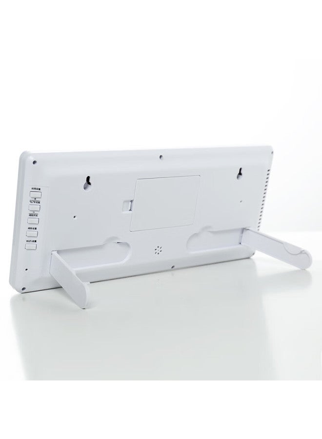 Hense Automatic Time-setting Electronic Clock Creative Large Screen Desk Clock Alarm Clock Wall Clock Multifunctional Clock Ha88 White Wifi Clock Back-to-school Season - Image 5