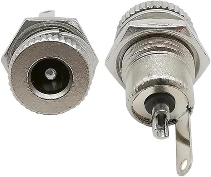 5Pcs DC-099 Metal 5.5mm x 2.1mm / 5.5mm x 2.5mm DC Power Jack Socket DC099 Female Panel Mount Connector 5.5 * 2.1 5.5 * 2.5(5.5x2.1mm) - Image 4