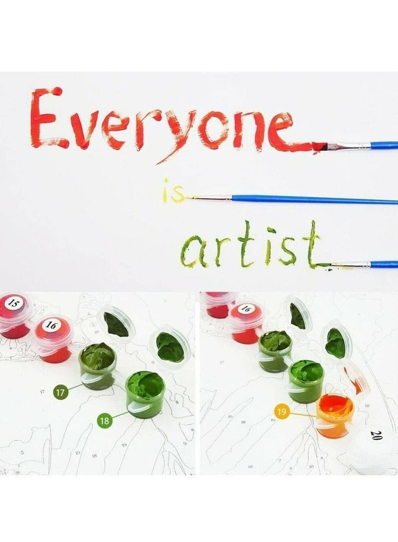 Excefore Paint by Numbers for Adults Kids, 5D Diamond Picture Cute Panda, 20x16 inch Painting by Number Kits Canvas DIY Oil Paint by Numbers with Paint Brushes and Acrylic Pigment Perfect for Wall Decoration - Image 5