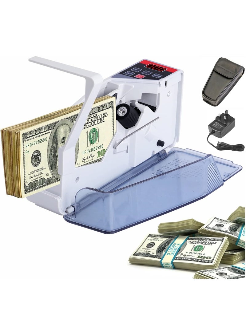 ZYWELL Portable Money Counter Machine, Mini Bill Counter, Cash Machine, Counter Bills Counting Machine, Portable Currency Counter Machine for Multi-Currency, 600pcs/min - Image 1