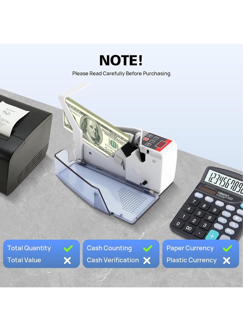 ZYWELL Portable Money Counter Machine, Mini Bill Counter, Cash Machine, Counter Bills Counting Machine, Portable Currency Counter Machine for Multi-Currency, 600pcs/min - Image 5