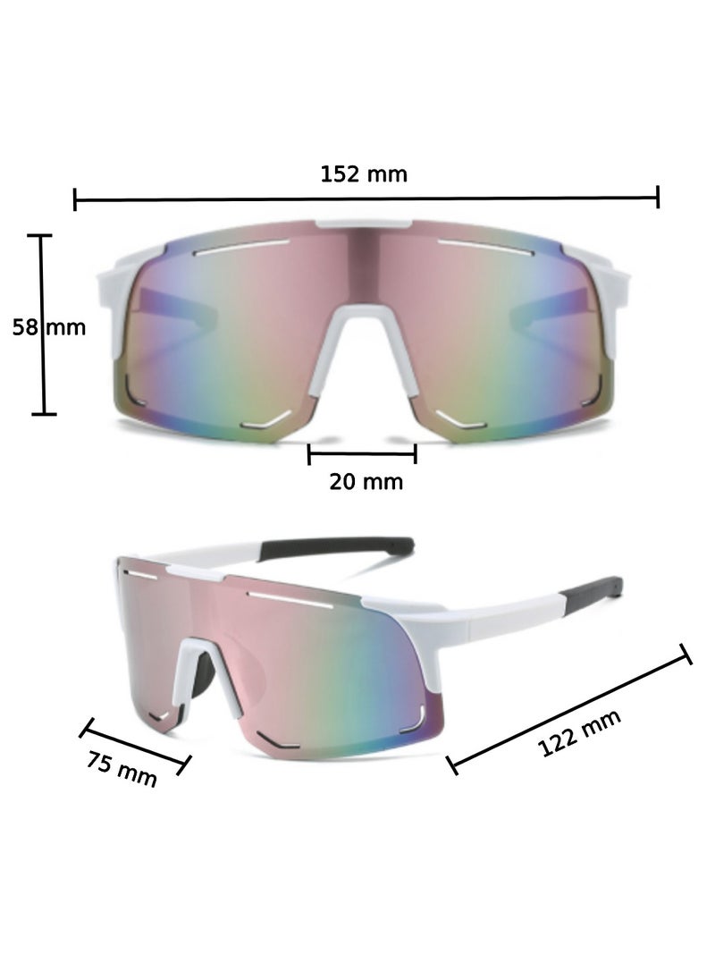 Urban Utility - Trendy Men's Sunglasses, Stylish Shades with UV & Polarized for Sports, Fashionable Eyewear in Dubai, Goggles for Blocking, Retro Square Cycling Sunglass with Blue Lens - Latest in Fashion Online UAE - Image 1