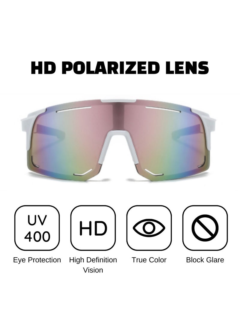 Urban Utility - Trendy Men's Sunglasses, Stylish Shades with UV & Polarized for Sports, Fashionable Eyewear in Dubai, Goggles for Blocking, Retro Square Cycling Sunglass with Blue Lens - Latest in Fashion Online UAE - Image 1