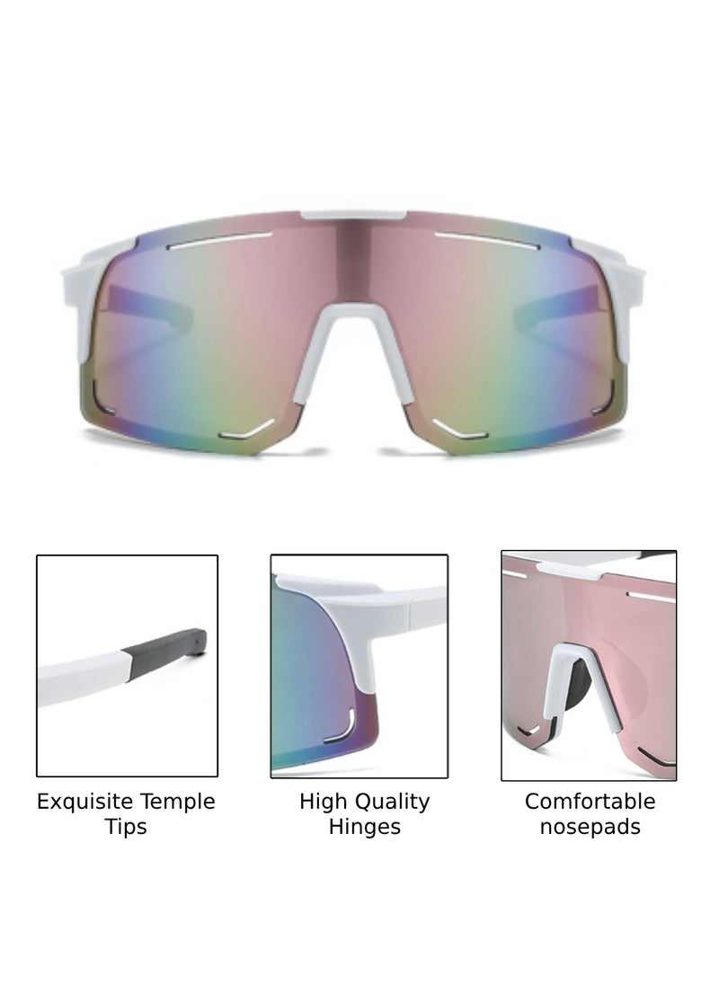Urban Utility - Trendy Men's Sunglasses, Stylish Shades with UV & Polarized for Sports, Fashionable Eyewear in Dubai, Goggles for Blocking, Retro Square Cycling Sunglass with Blue Lens - Latest in Fashion Online UAE - Image 1