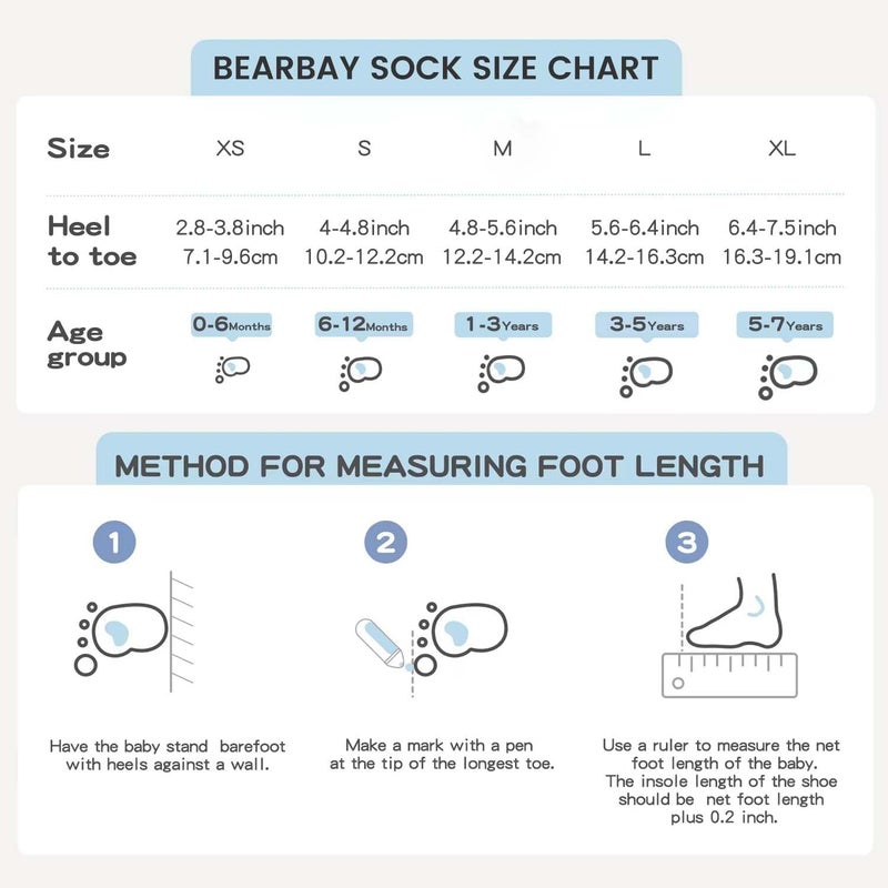 Bearbay Baby Non Slip Ankle Socks with Grippers (9 Pair) for 0 months-7 years old Walking Socks for Infant Toddler Kids Boys Girls - Image 5