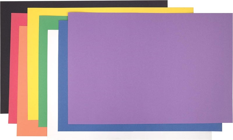 Creativity Inspired Prang (Formerly SunWorks) Medium Weight Construction Paper Pad, 8 Assorted Colors, 18" x 12", 48 Sheets - Image 4