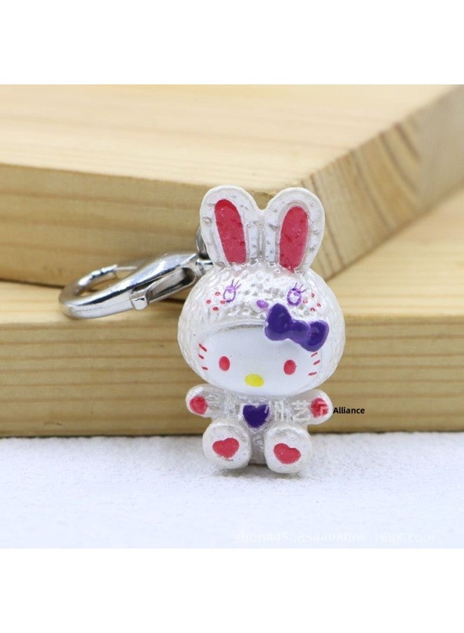 Creative Variety Kitten Cat Zipper Pull Head Doll DIY Necklace Hanging Accessories Doll