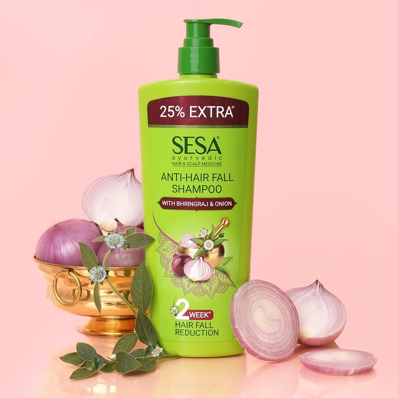 SESA Ayurvedic Anti Hairfall Shampoo For Dry And Frizzy Hair Reduces Hairfall Made With 6 Ayurvedic Herbs Paraben Free Shampoo 500ml - Image 2