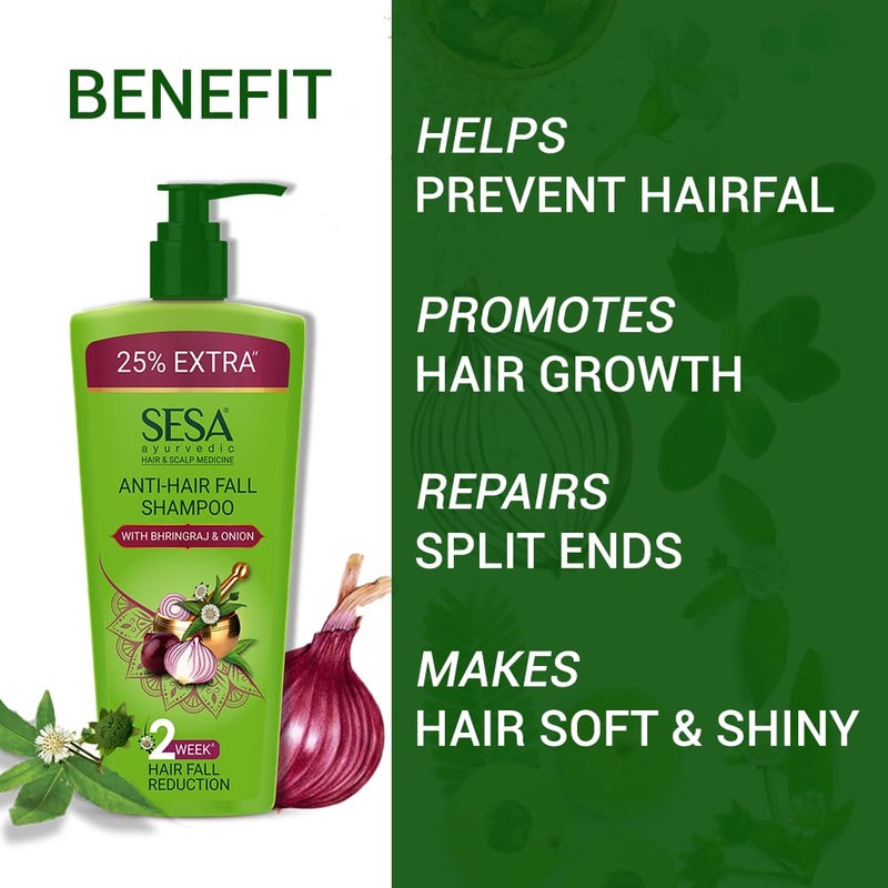 SESA Ayurvedic Anti Hairfall Shampoo For Dry And Frizzy Hair Reduces Hairfall Made With 6 Ayurvedic Herbs Paraben Free Shampoo 500ml - Image 5