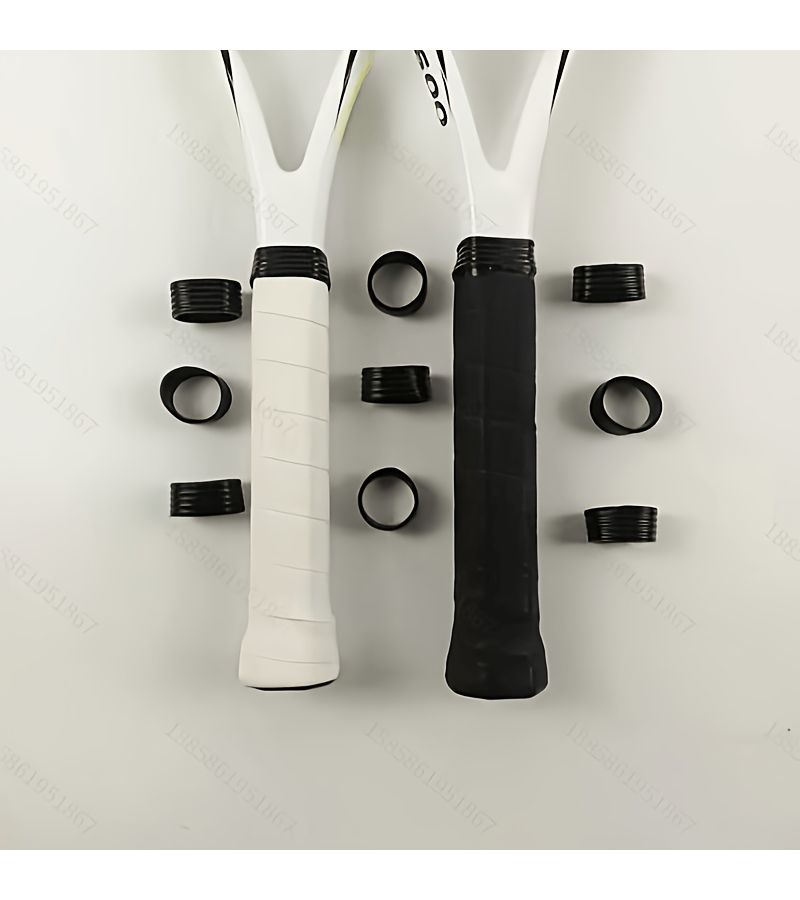 6 Pack Black Silicone Anti Slip Sealing Rings Durable Elastic For Pickleball Tennis And Badminton Rackets - Image 4
