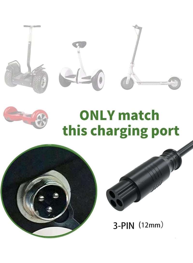 54.6V 2A Charger for Electric Scooter,Hoverboard Charger of 48V Lithium Battery with 3-Prong Compatible with Ebike/Balancing Electric Scooter etc. - Image 3