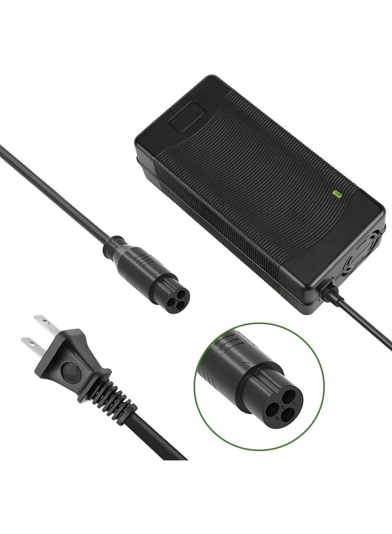 54.6V 2A Charger for Electric Scooter,Hoverboard Charger of 48V Lithium Battery with 3-Prong Compatible with Ebike/Balancing Electric Scooter etc. - Image 1