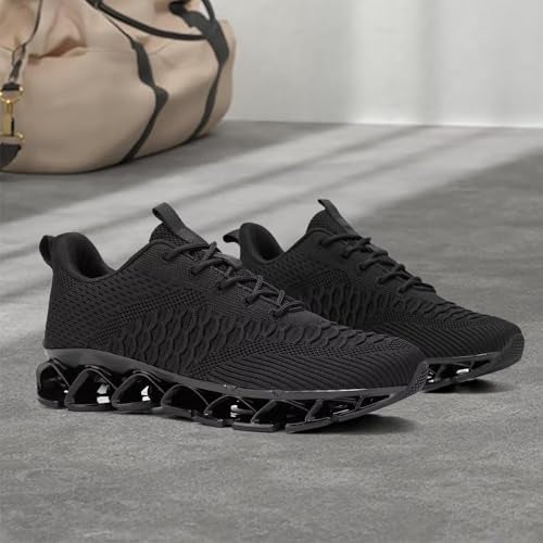 Kvovzo Mens Walking Running Shoes Blade Tennis Casual Fashion Sneakers Lace up Comfortable Non Slip Work Sport Athletic Trainers - Image 3