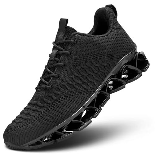 Kvovzo Mens Walking Running Shoes Blade Tennis Casual Fashion Sneakers Lace up Comfortable Non Slip Work Sport Athletic Trainers - Image 1
