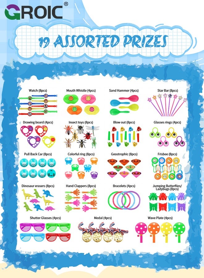 GROIC 120 قطعة من هدايا الحفلات، صندوق كنز الفصل الدراسي، مكافآت كبيرة، حشوات حقيبة جودي لجوائز الكرنفال، هدايا عيد الميلاد، حشوات البيناتا، حشوات هدايا عيد الهالوين، ألعاب حسية للتوحد - Image 4