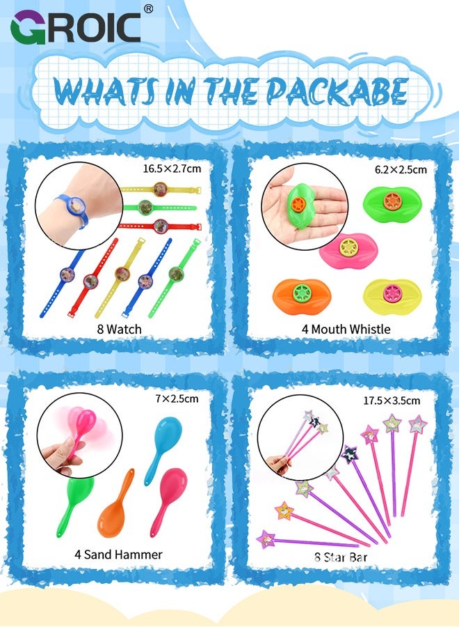 GROIC 120 قطعة من هدايا الحفلات، صندوق كنز الفصل الدراسي، مكافآت كبيرة، حشوات حقيبة جودي لجوائز الكرنفال، هدايا عيد الميلاد، حشوات البيناتا، حشوات هدايا عيد الهالوين، ألعاب حسية للتوحد - Image 2