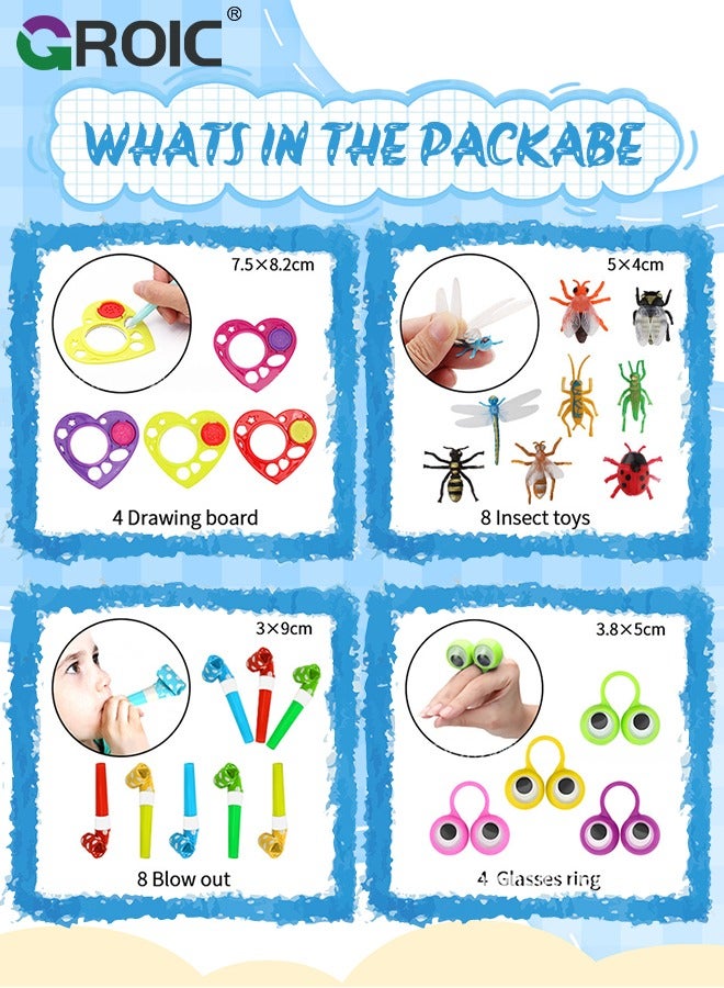 GROIC 120 قطعة من هدايا الحفلات، صندوق كنز الفصل الدراسي، مكافآت كبيرة، حشوات حقيبة جودي لجوائز الكرنفال، هدايا عيد الميلاد، حشوات البيناتا، حشوات هدايا عيد الهالوين، ألعاب حسية للتوحد - Image 3