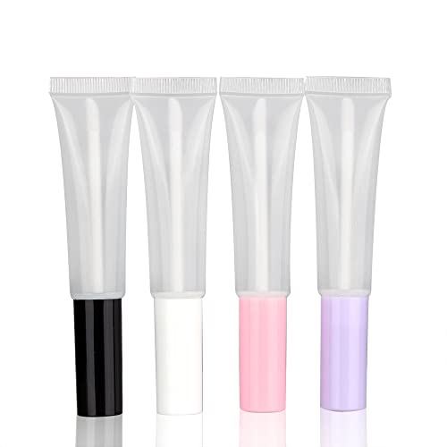 COSIDEA 50 pack Empty Pink 15ml Squeeze lip gloss tubes with wand 05oz soft lipgloss container chapstick containers empty tube - Image 3