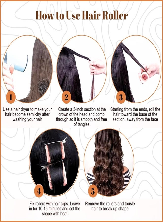 Scarlet Line Professional Hair Curling Rollers - Hairdressing Self Grip Plastic Curlers for Home n Salon_Tiger Print - Image 3