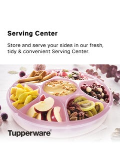 Tupperware Tupperware Serving Center Set - 6 Compartment Serving Tray and Party Platter - Food Storage Container and Lid - Dishwasher Safe & BPA Free  - Image 2