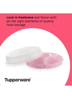 Tupperware Tupperware Serving Center Set - 6 Compartment Serving Tray and Party Platter - Food Storage Container and Lid - Dishwasher Safe & BPA Free  - Image 4