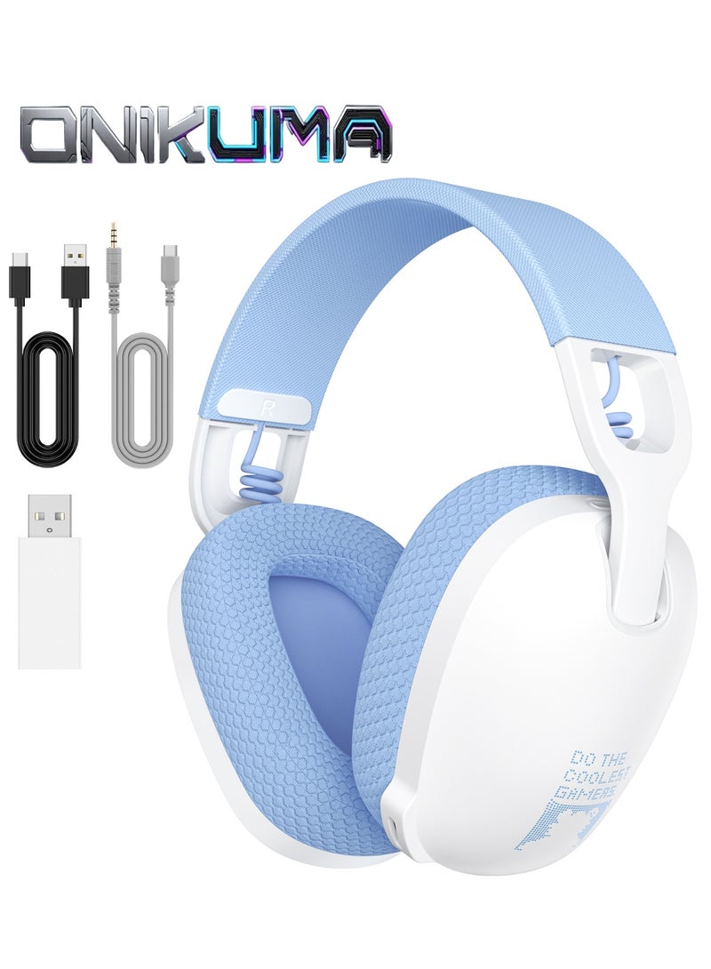 onikuma B2 Tri-Model 2.4GHz Bluetooth Wireless Gaming Headphones and 3.5mm Jack Wired for PS4 PC, Switch, Mac - Image 1