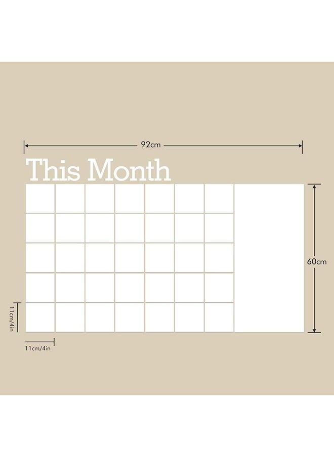 Generic Wall Sticker Removable Charlkboard Calendar Wall Decal Month Calendar White Memo Board Sticker Organizer Room/Office/School Decor  - Image 4