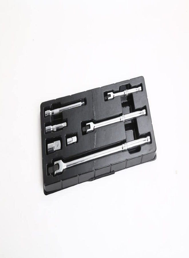 VCT 7pc Breaker Bar Set Socket Extension Bar Adaptors 1/4, 3/8, and 1/2in Drive - Image 3