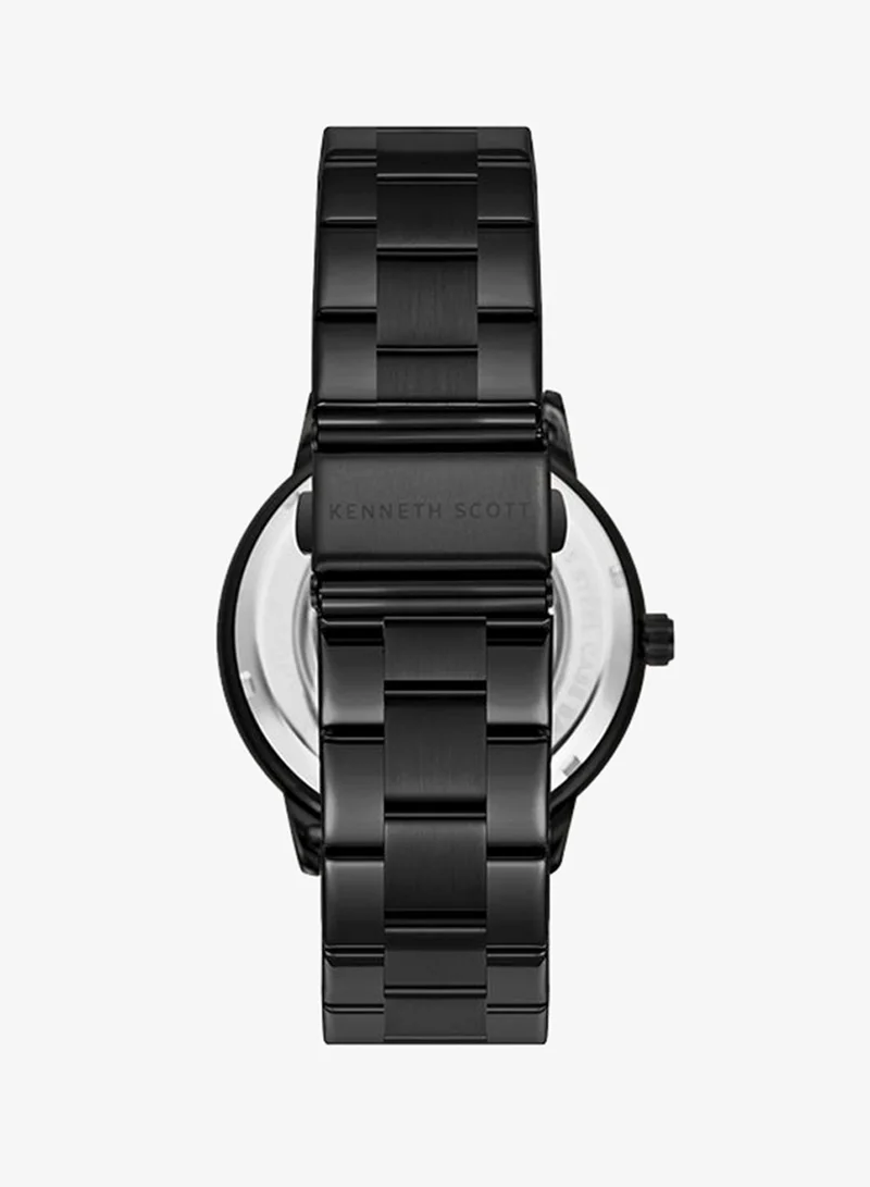 KENNETH SCOTT Men's Stainless Steel Automatic  Watch K24324-BBBB - 43.5 mm