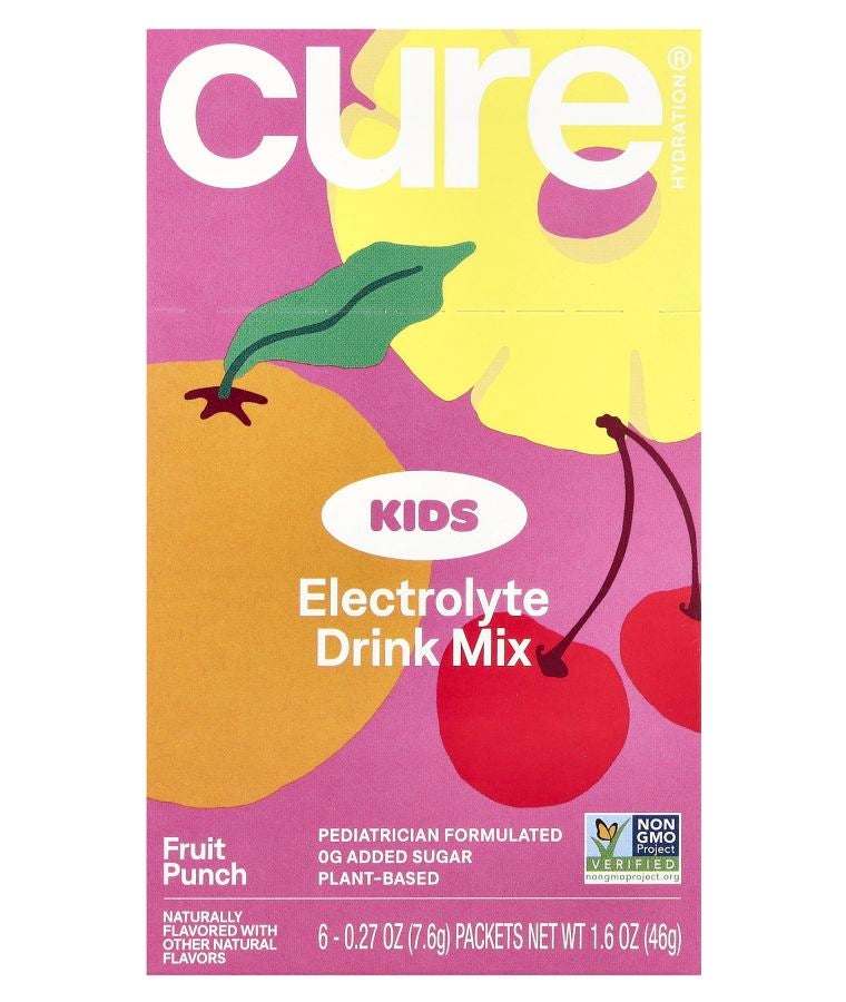 Kids Electrolyte Drink Mix Fruit Punch 6 Packets 0.27 oz (7.6 g) Each