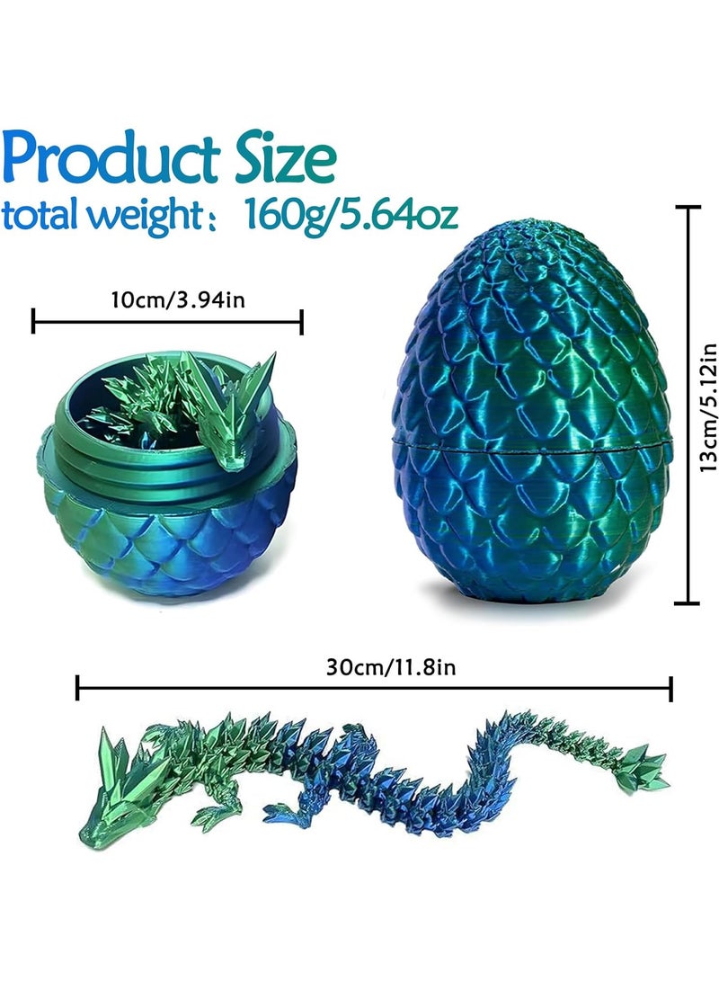 MAOGEDA Dragon Egg Toy 3D Printed Dragon in Egg, Flexible Crystal Dragon Articulated Dragon, Surprise Gift Egg Toy, Figurine Decor, Home Office Decor Executive Desk Toys, Fidget Toys for Autism ADHD - Image 4