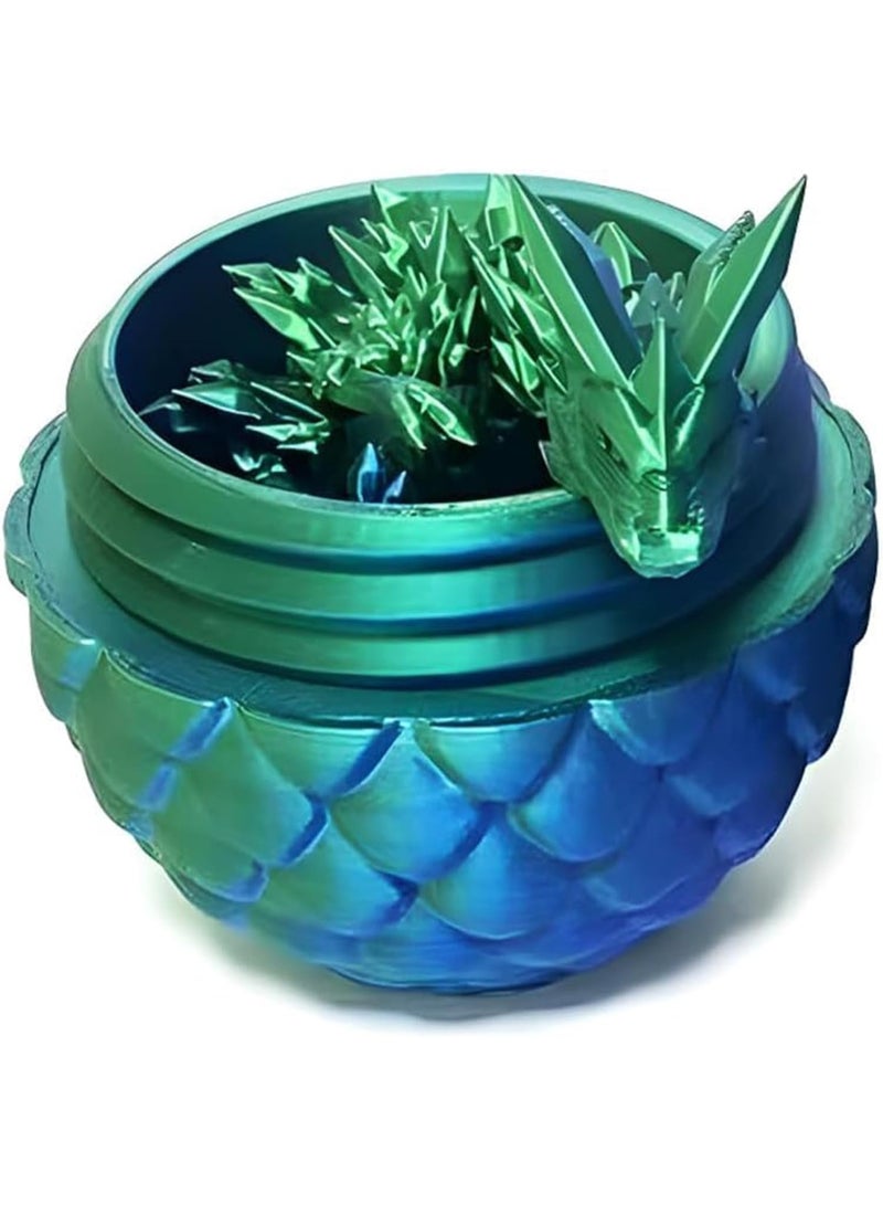 MAOGEDA Dragon Egg Toy 3D Printed Dragon in Egg, Flexible Crystal Dragon Articulated Dragon, Surprise Gift Egg Toy, Figurine Decor, Home Office Decor Executive Desk Toys, Fidget Toys for Autism ADHD - Image 2
