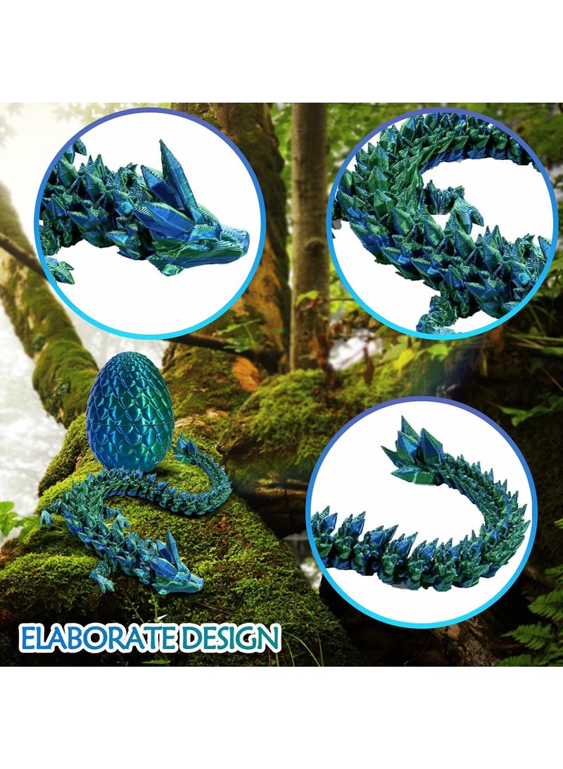 MAOGEDA Dragon Egg Toy 3D Printed Dragon in Egg, Flexible Crystal Dragon Articulated Dragon, Surprise Gift Egg Toy, Figurine Decor, Home Office Decor Executive Desk Toys, Fidget Toys for Autism ADHD - Image 5