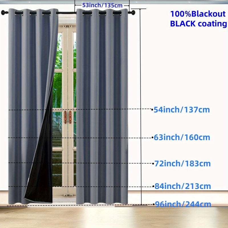 Luxurious Purple Blackout Curtain Panel 53x54 Inch Grommet Full Privacy Bedroom Decor - Image 3
